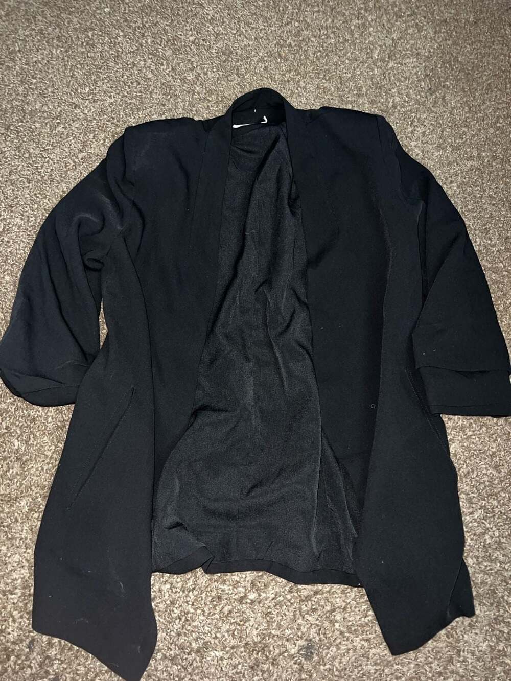 MOD REF Open Front 3/4 Sleeve Blazer Jacket